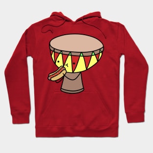 Djembe Eating a Hotdog Hoodie